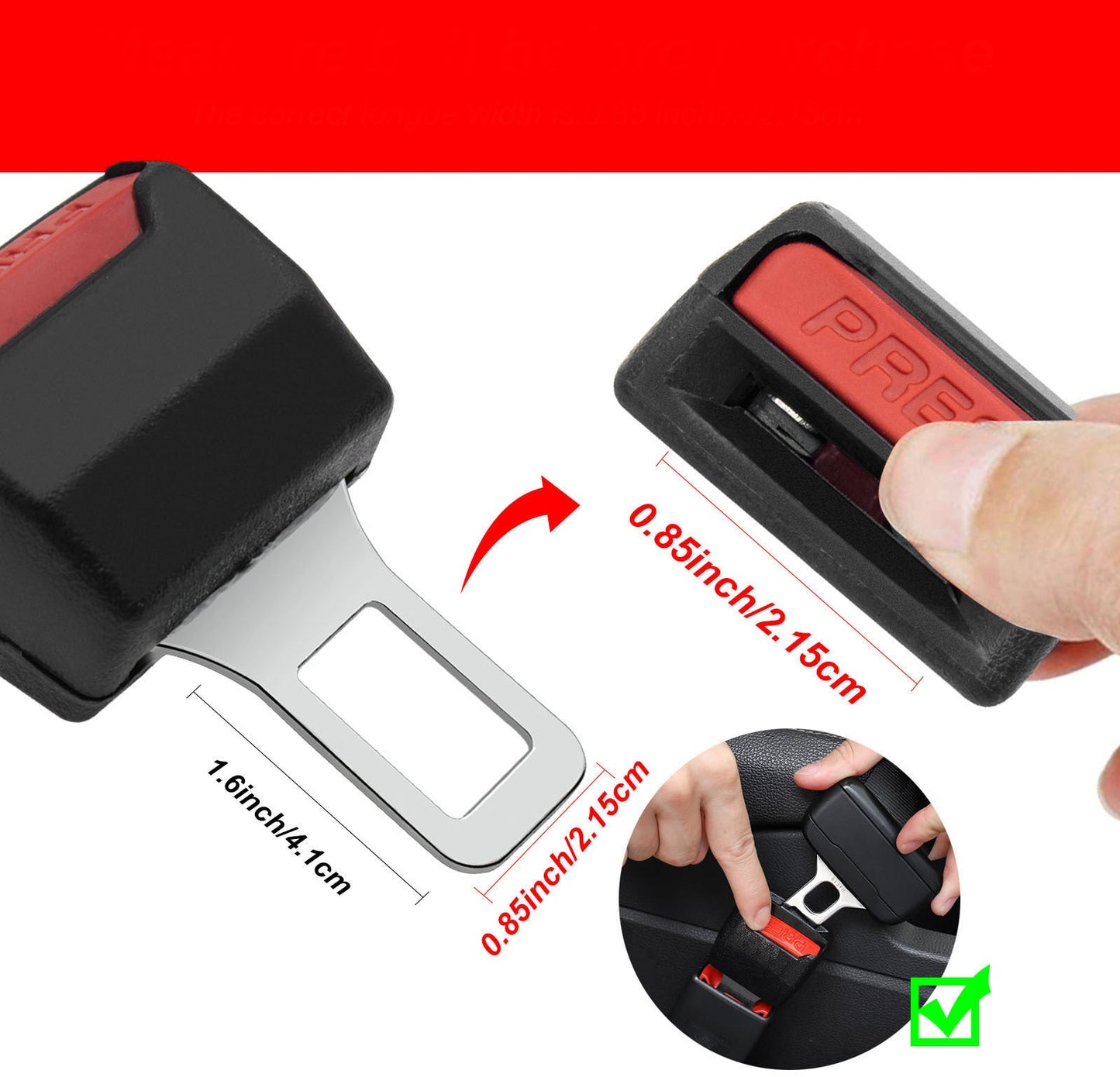 2Pcs Original Belt Buckle Shoulder Pads,Give YouComfortable Driving Compatible with Most Models