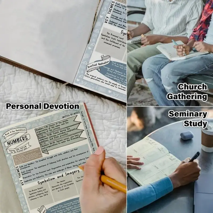 66-Page Leather Bible Study Guide & Daily Devotional Journal – A5 PU Notebook for Prayer, Faith Growth & Christian Study Groups