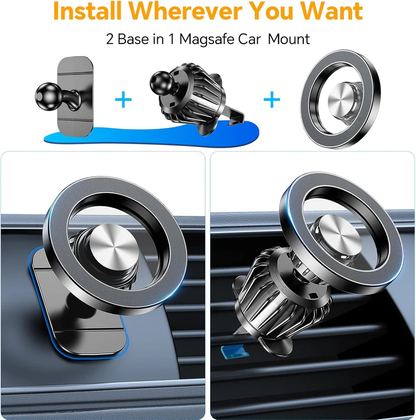 Never Drop Your Phone Again! 🚗✨for Magsafe Car Mount Magnetic Phone Holder for Car Phone Holder Mount Dash Mounted Holders Cell Phone Holders for Your Car Accessories for Women Men for iPhone 17 16 15 14