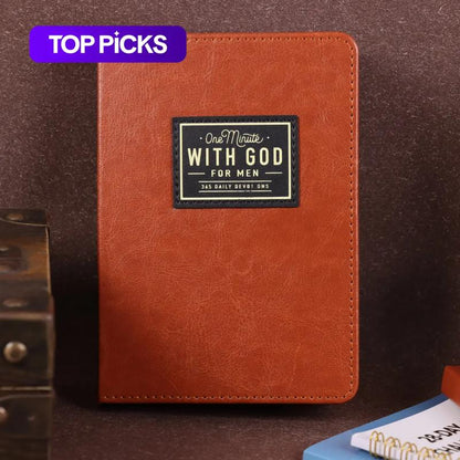 One Minute with God for Men – 365-Day Devotional Journal & Daily Reflections Book, Portable Christian Gift for Holidays & Birthdays