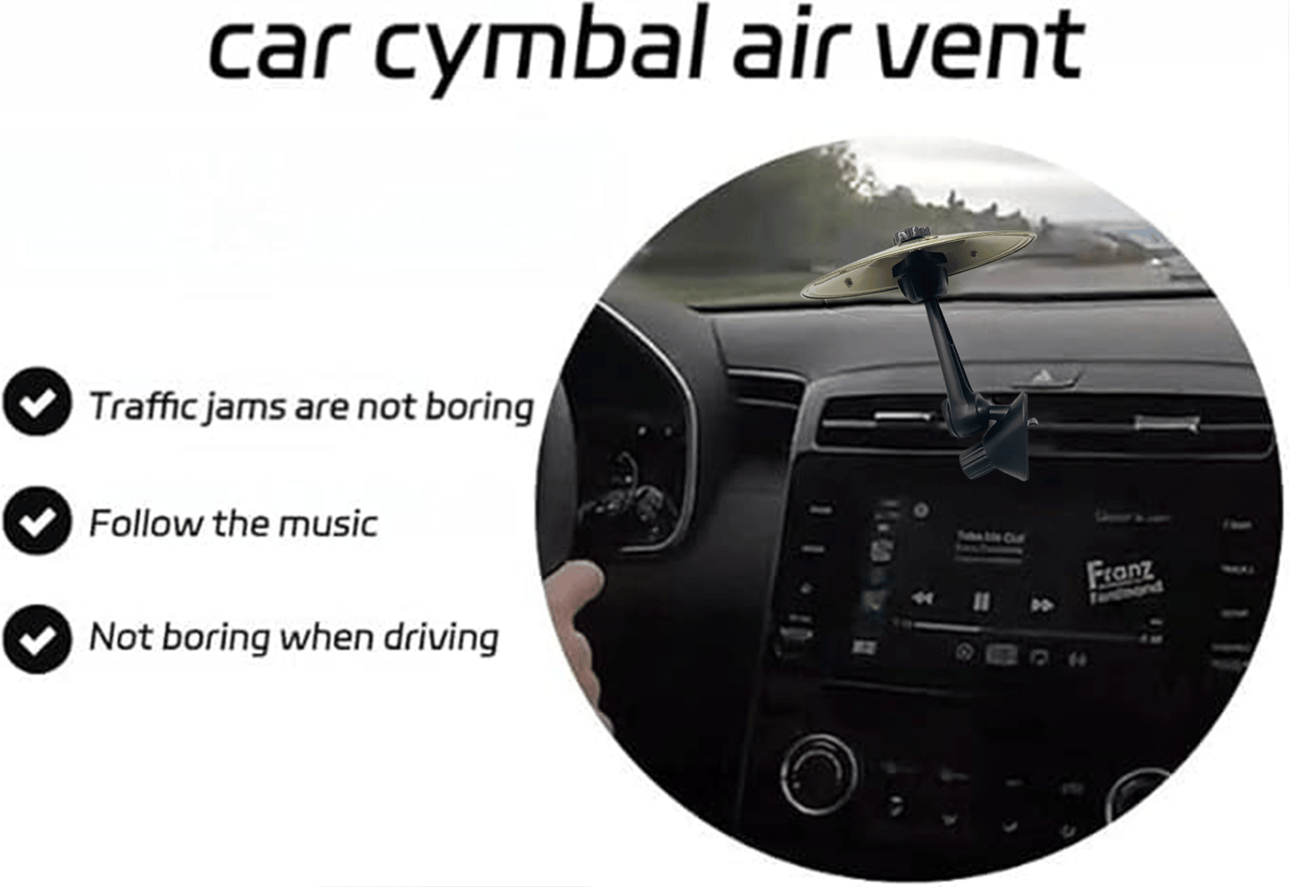 🎶 Make Your Driving More Fun  - Car Crash Cymbal Air Vent 🚗